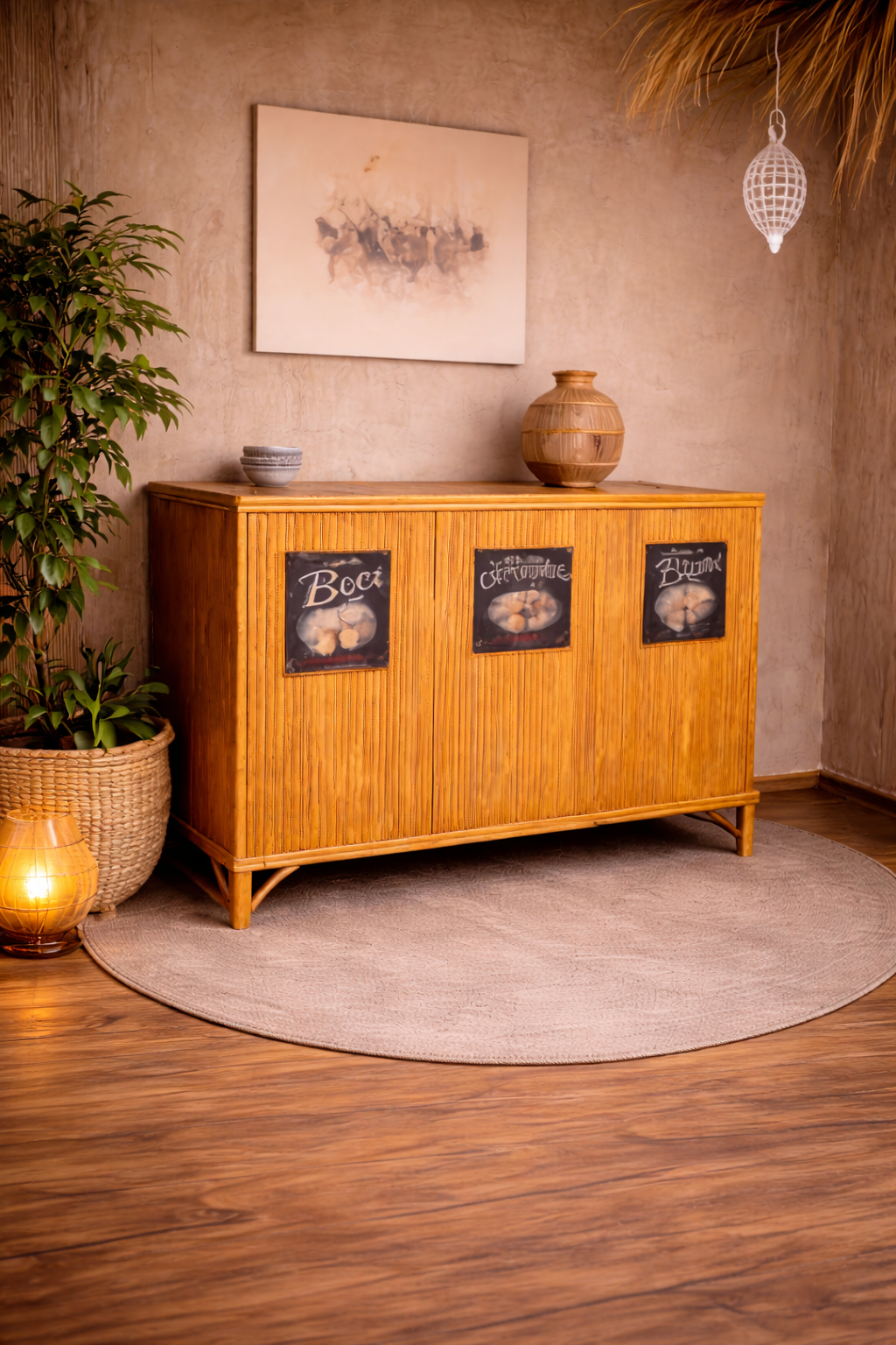 Bar artisanal en bois – Fabrication marocaine