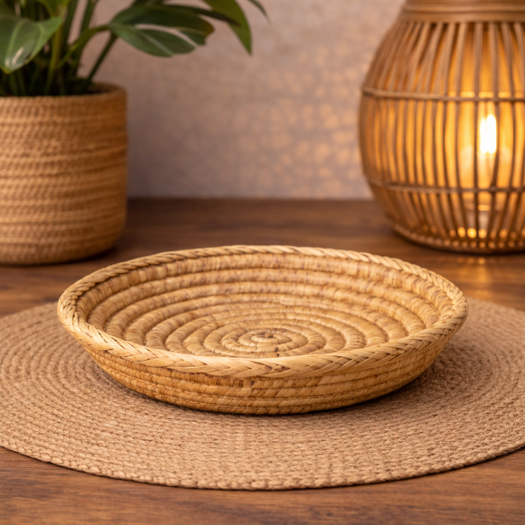 PANIER BERBÈRE MAROCAIN TRESSÉ